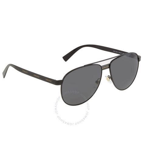 Versace Grey Pilot Unisex Sunglasses VE2209 100987 58